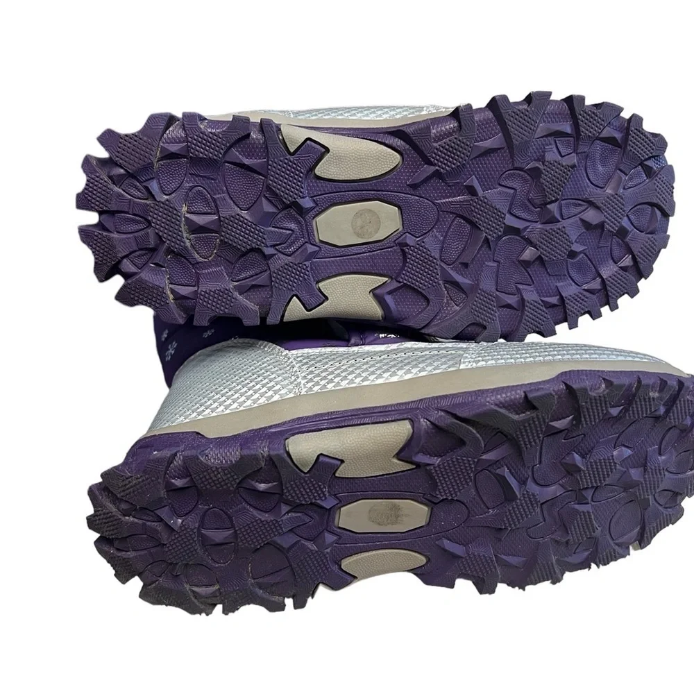Mishansha Girls Boys Waterproof Snow Boot Purple 4.5